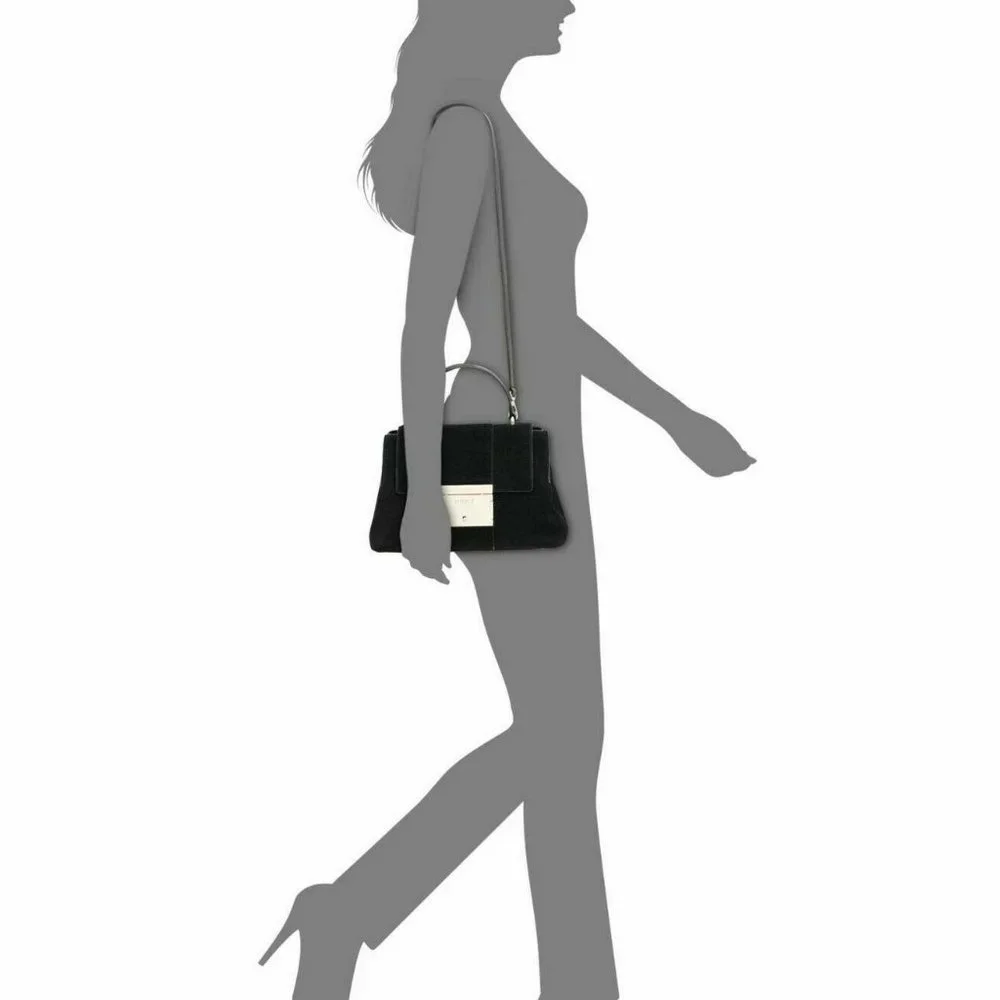 DKNY Adam Black Leather Top Handle Satchel Bag Handbag $298